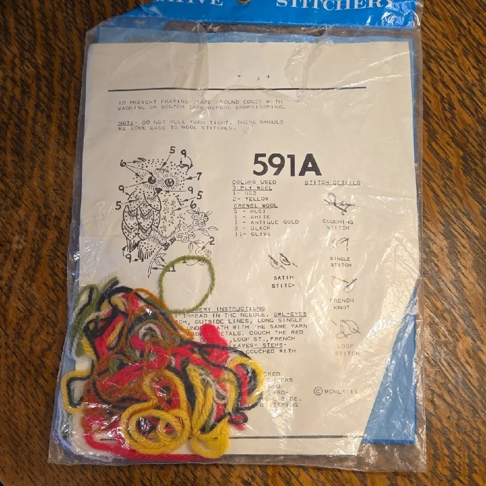 Vogart Owl Embroidery Kit - Picture 6 of 8